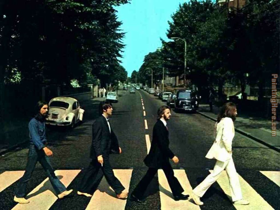 the Beatles @ Abbey Road painting - Unknown Artist the Beatles @ Abbey Road art painting